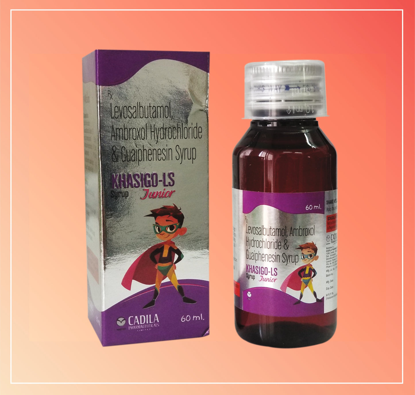 KHASIGO LS JUNIOR 60 ML (1X60 ML) Ambroksol Hidroklorür 15 mg + Guaifenesin 50 mg + Levosalbutamol 0.5 mg