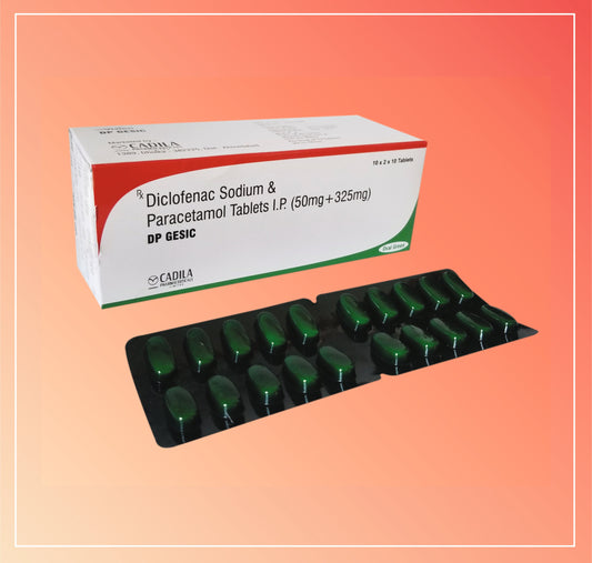 DP GESIC OVAL YEŞİL TABLET (20x10 T) Diklofenak Sodyum 50 mg + Parasetamol 325 mg