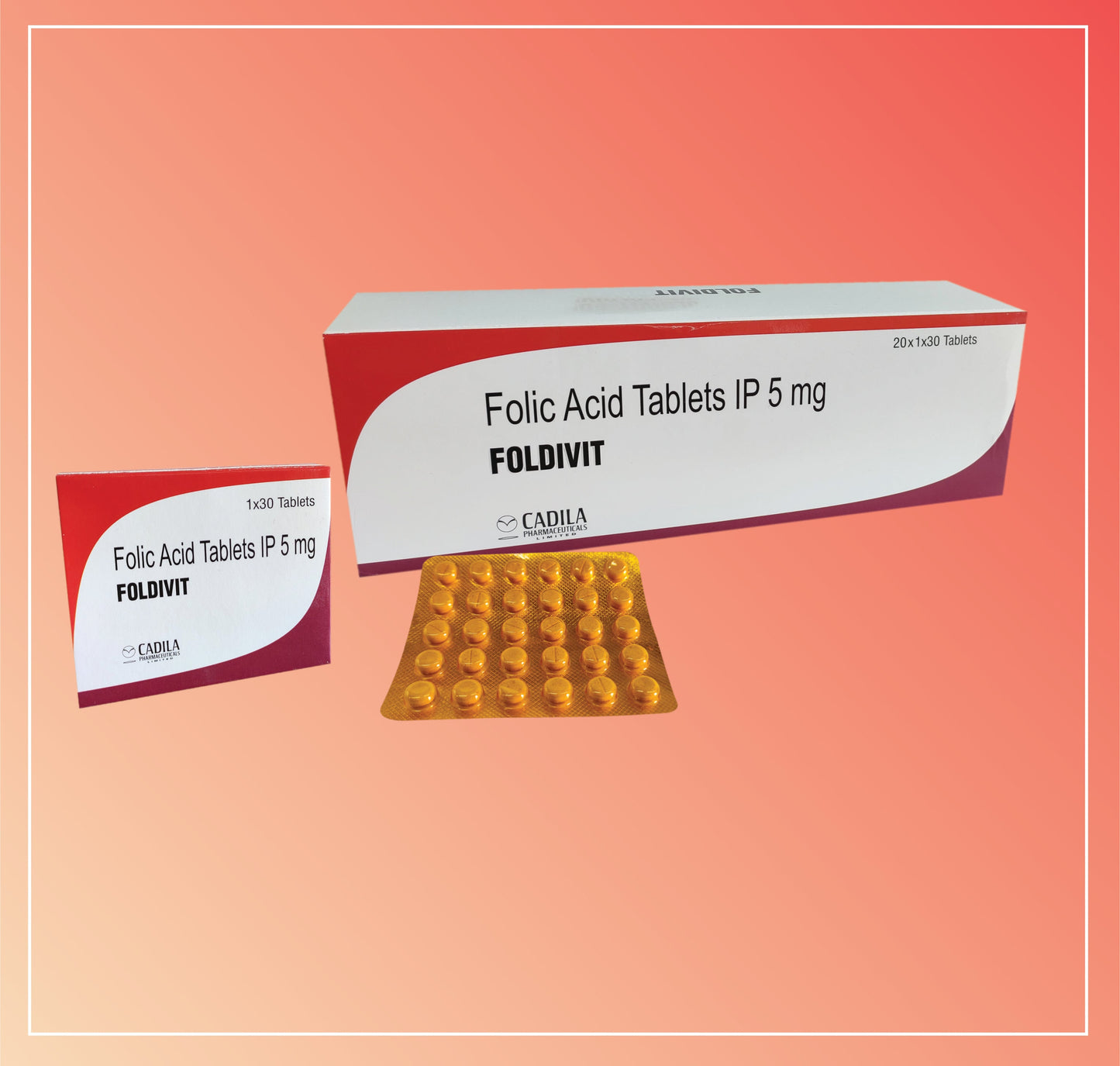 FOLDIVIT (20x30 T) Folic Acid 5 mg