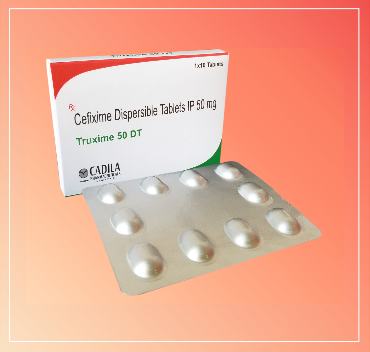 TRUXIME 50 DT  (10x1x10 T) Cefixime 50 mg