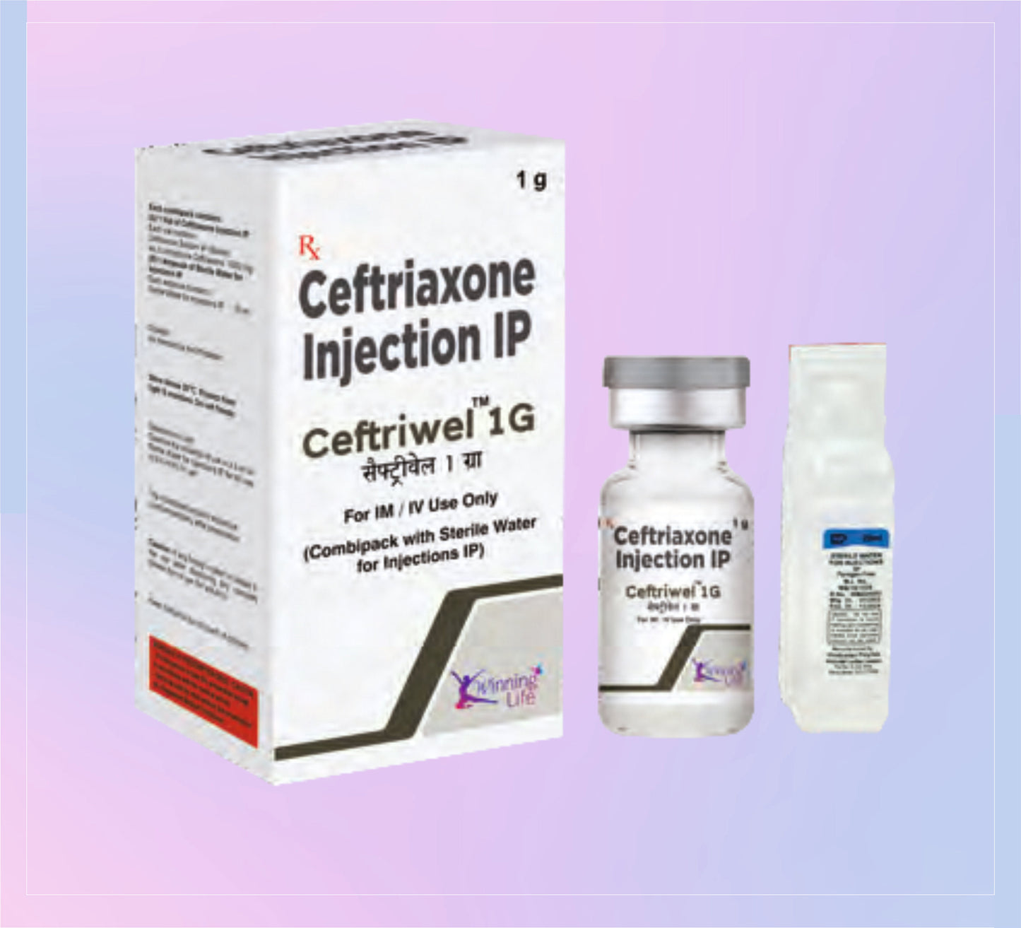 Ceftriwel 1Gm Inj (Wfi) 1x10ML Ceftriaxone 1 G   by Akumentis