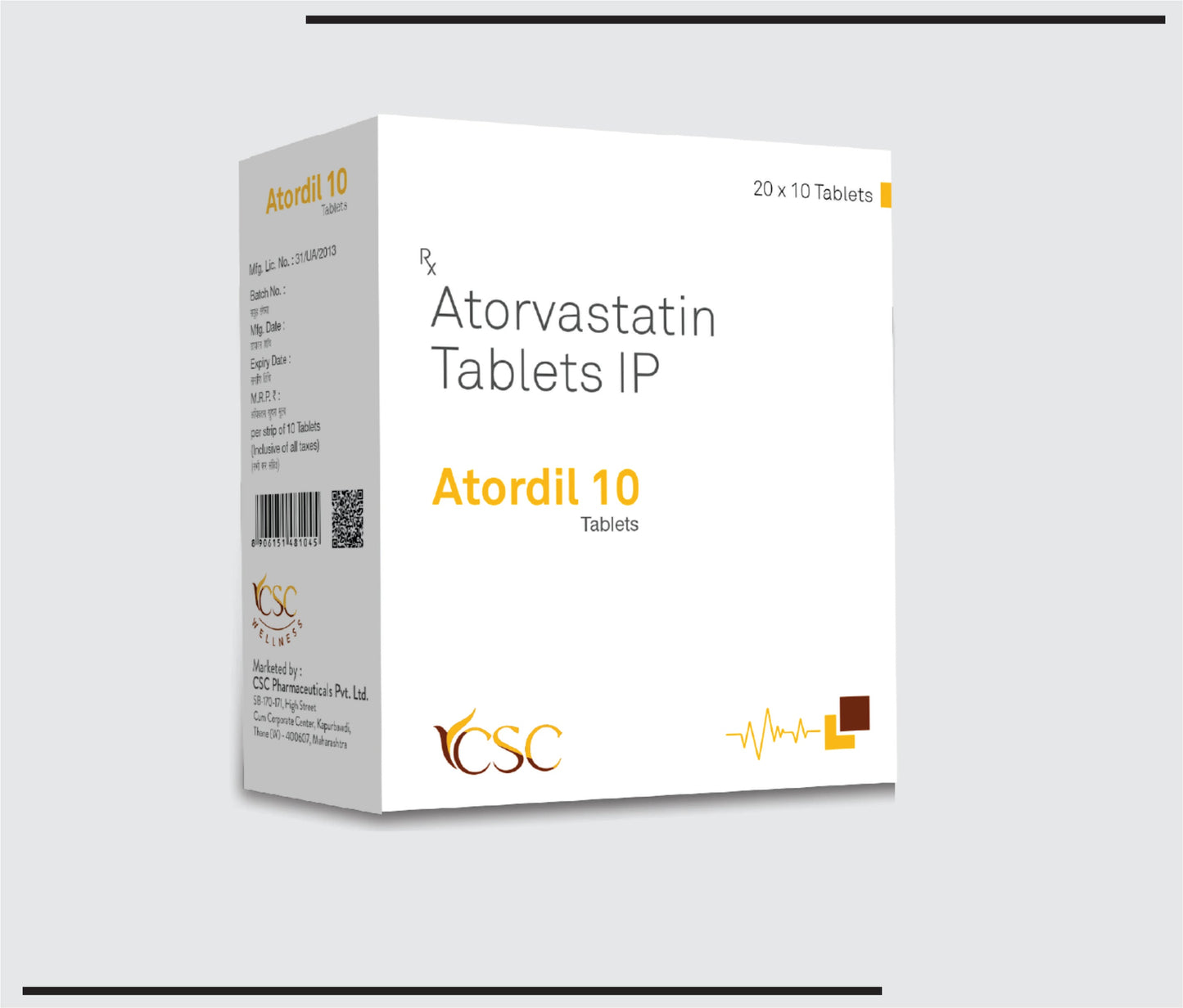 Atordil 10 (20x10) Atorvastatin Calcium 10mg  by CSC