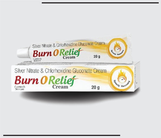 Burn O Relief  (20g) Silver Nitrate 0.20% w/w+ Chlorhexidine Gluconate 0.20% w/w Cream by CSC