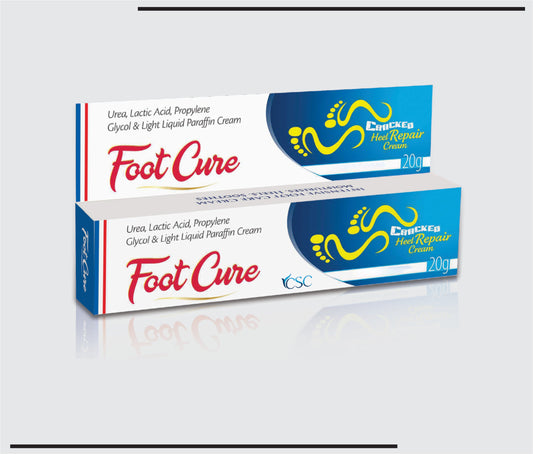 Footcure (20g) يوريا 10% + حمض اللاكتيك 10% + بروبيلين جليكول 10% + زيت البرافين السائل 10% من CSC