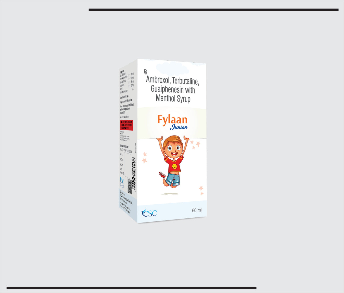 Fylaan Junior (60ml) Ambroksol Hidroklorür 15 mg + Guaifenesin 50 mg + Terbutalin Sülfat 1.25 mg + Mentol 2.5 mg - CSC