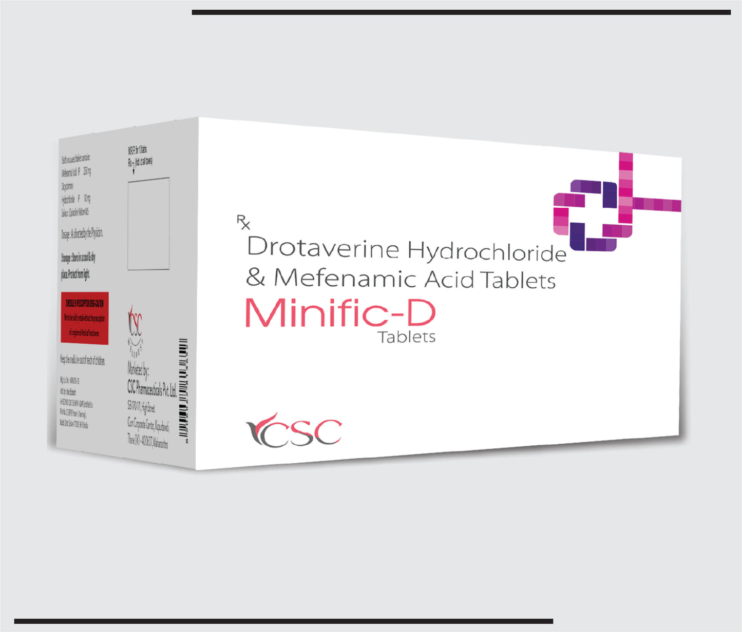 Minific D (20x10 )Drotaverine HCL 80mg + Mefenamic Acid 250mg  by CSC