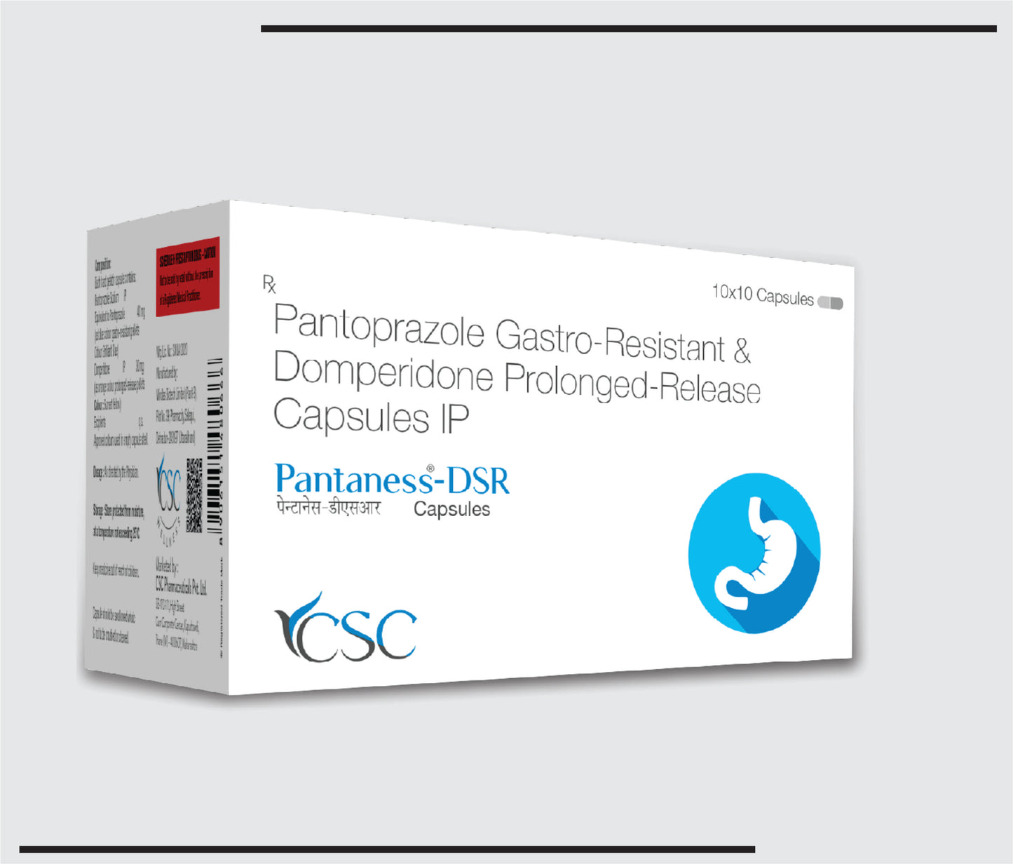 Pantaness DSR (10x10 )Pantoprazole 40 mg + Domperidone30 mg SR  by CSC