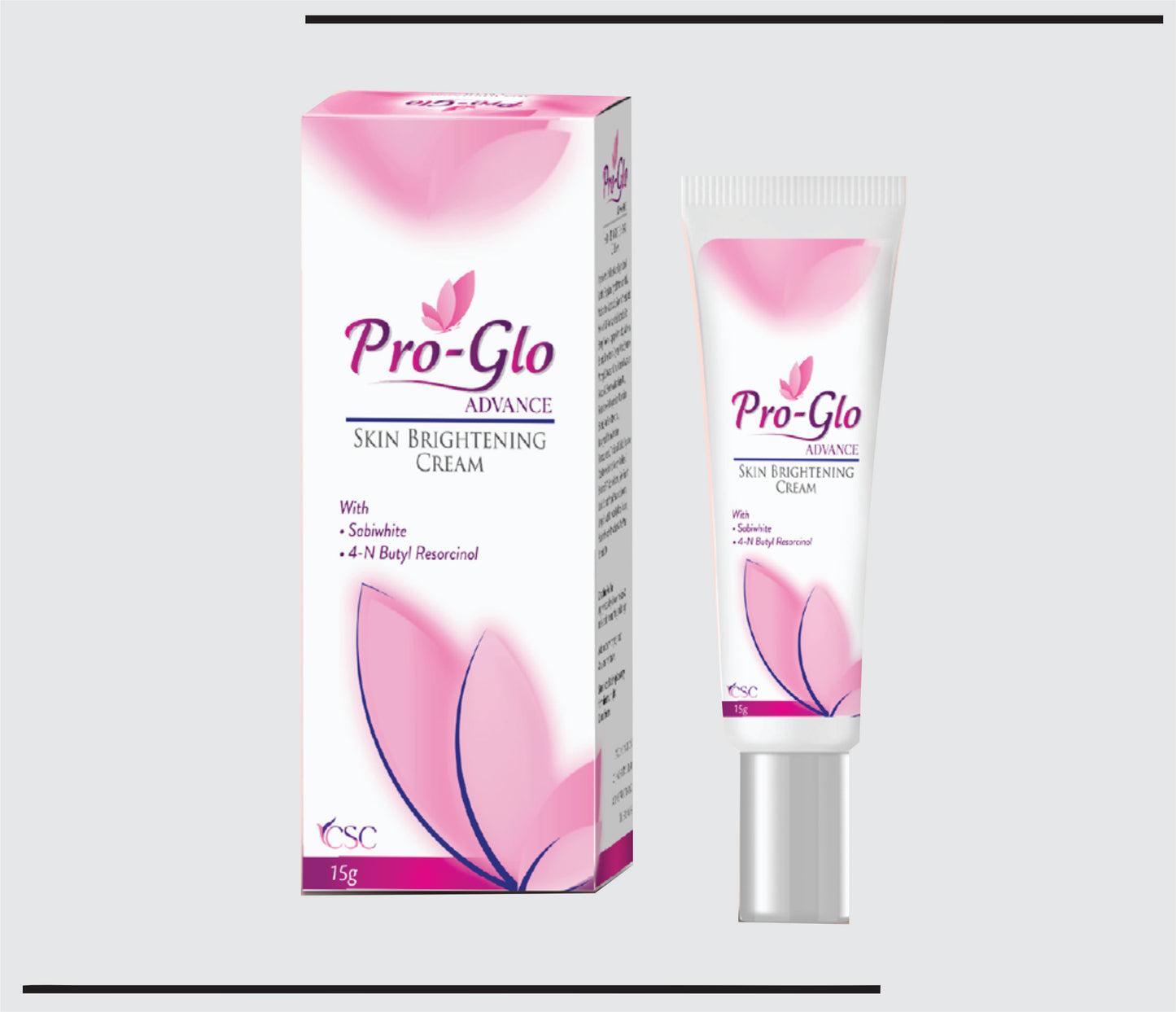 ProGlo Advance (15 gm )Skin Brightening Cream with Sabiwhite, 4-N Butyl Resorcinol by CSC