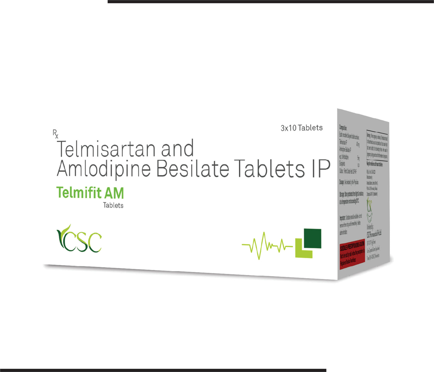 Telmifit AM (5x3x10 )Telmisartan 40mg + Amlodinoine 5mg by CSC