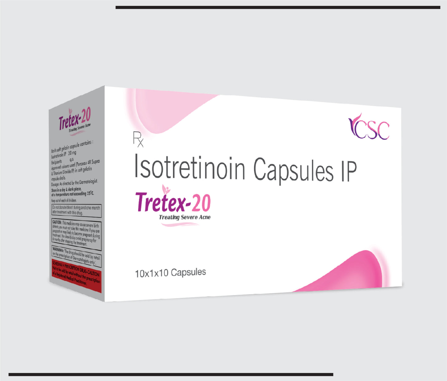Tretex 20 (10x1x10 )Isotretinoin 20mg by CSC