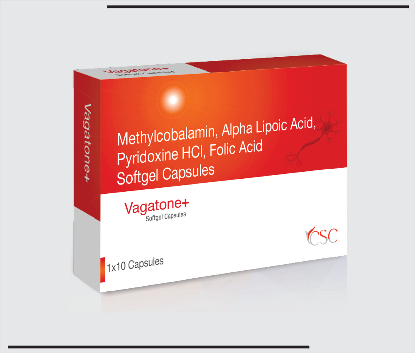 Vagatone + (10x1x10 )Methylcobalamin 1500mcg + Alpha Lipoic Acid 100mg + Pyridoxine HCI 3 mg + Folic Acid 1.5mg by CSC