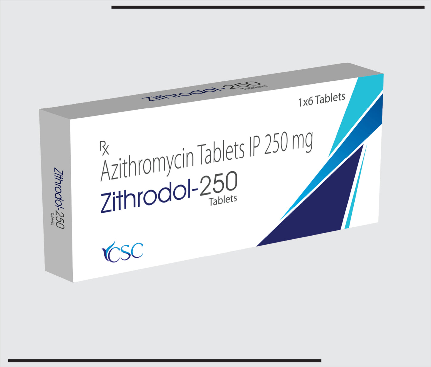 Zithrodol 250 (10x1x6 )Azithromycin 250 mg  by CSC