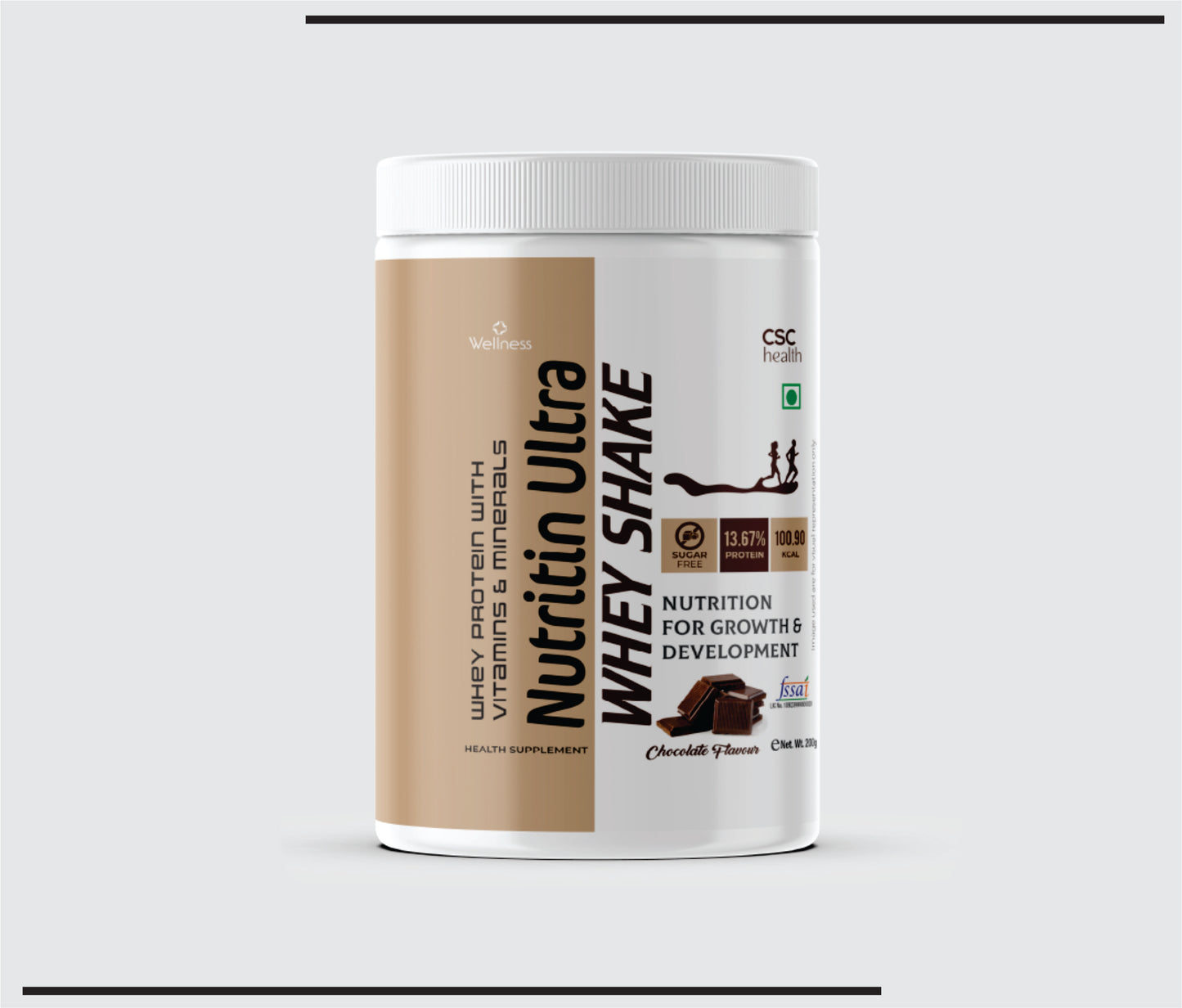 Nutritin Ultra Choco Shake  (200g )Protein Powder (Chocolate flavour) by CSC