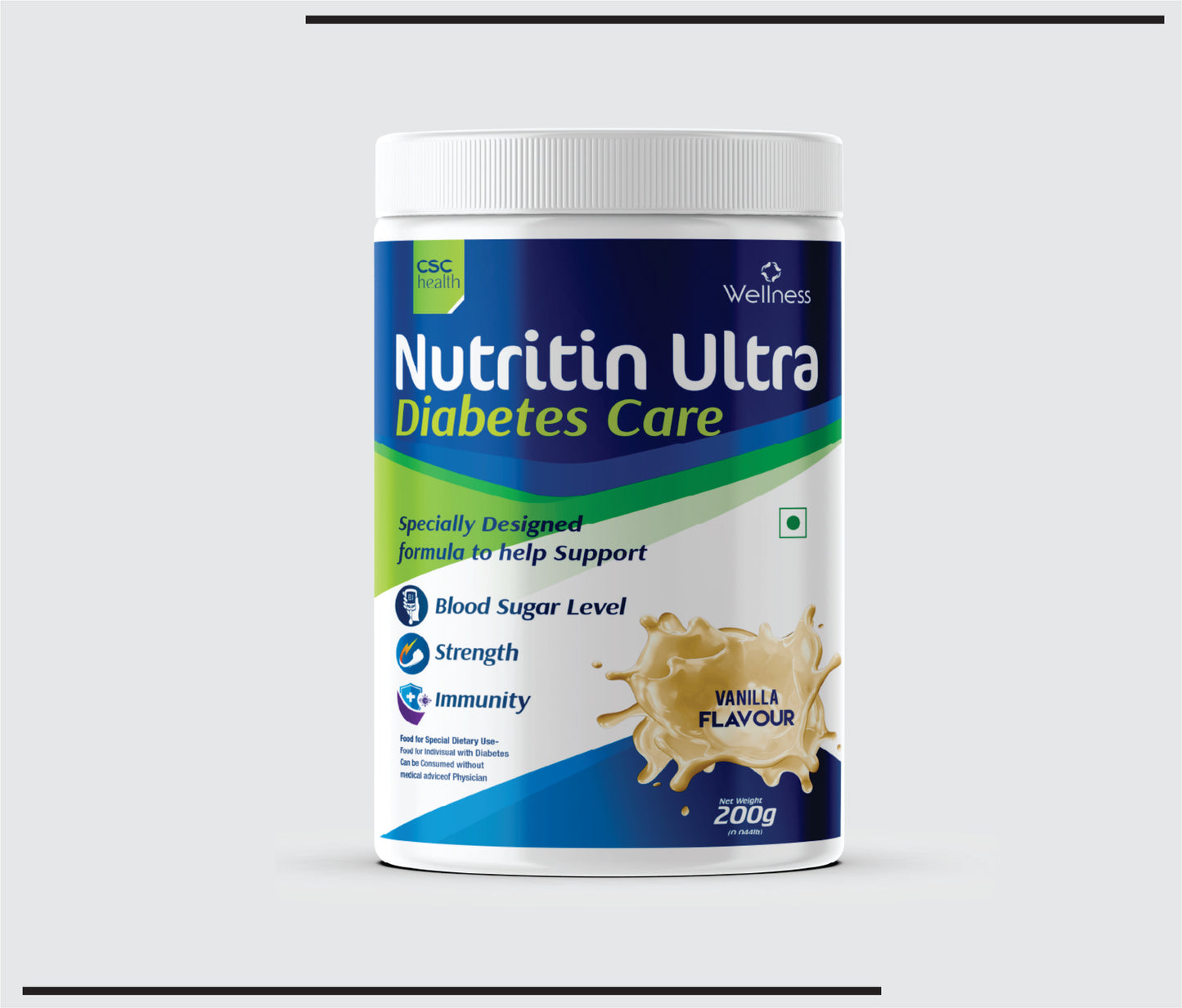 Nutritin Ultra Diabetic  (200g )Diabetic Protien Powder with Whey base  by CSC