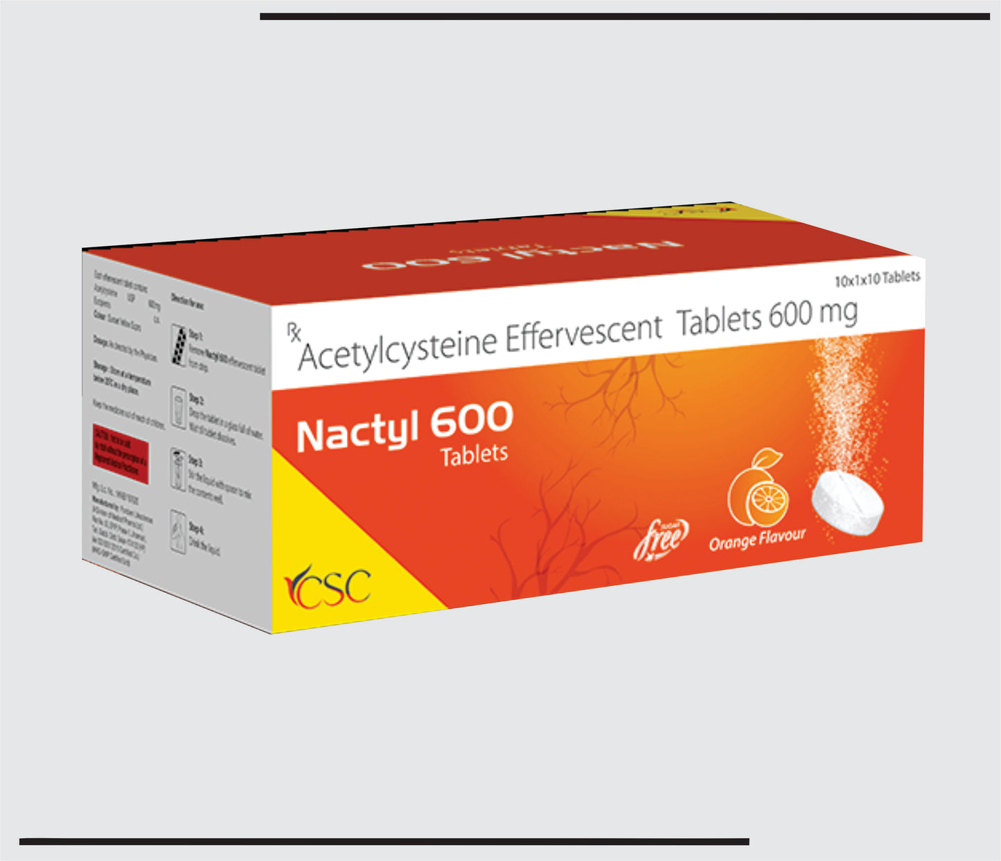 Nactyle 600 (10x1x10 ) Acetylcysteine USP 600mg

 by CSC