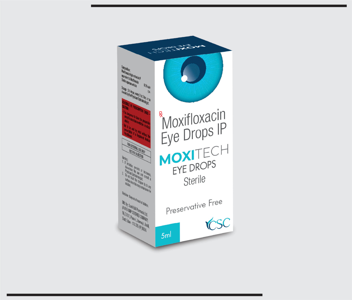 Moxitech  (5 ml )Moxifloxacin Eyedrops  by CSC