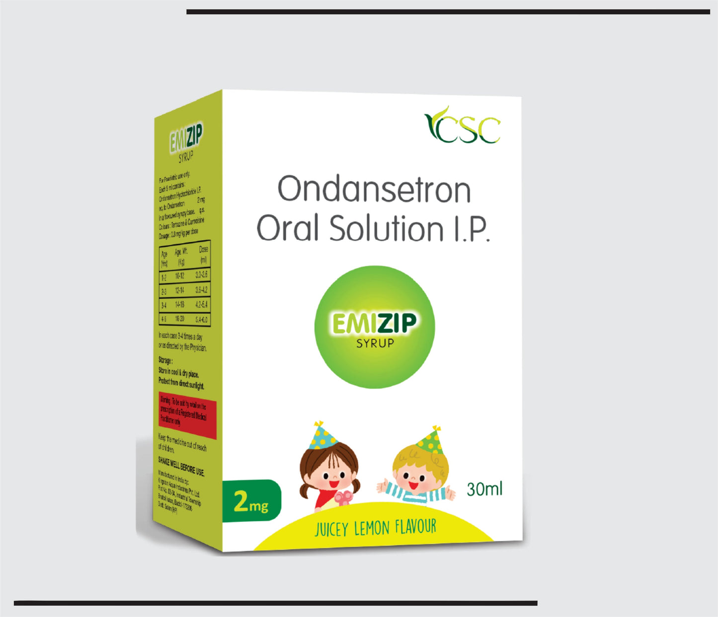 Emizip 30 ml (30 ml) Ondansetron 2 mg, CSC üretimi