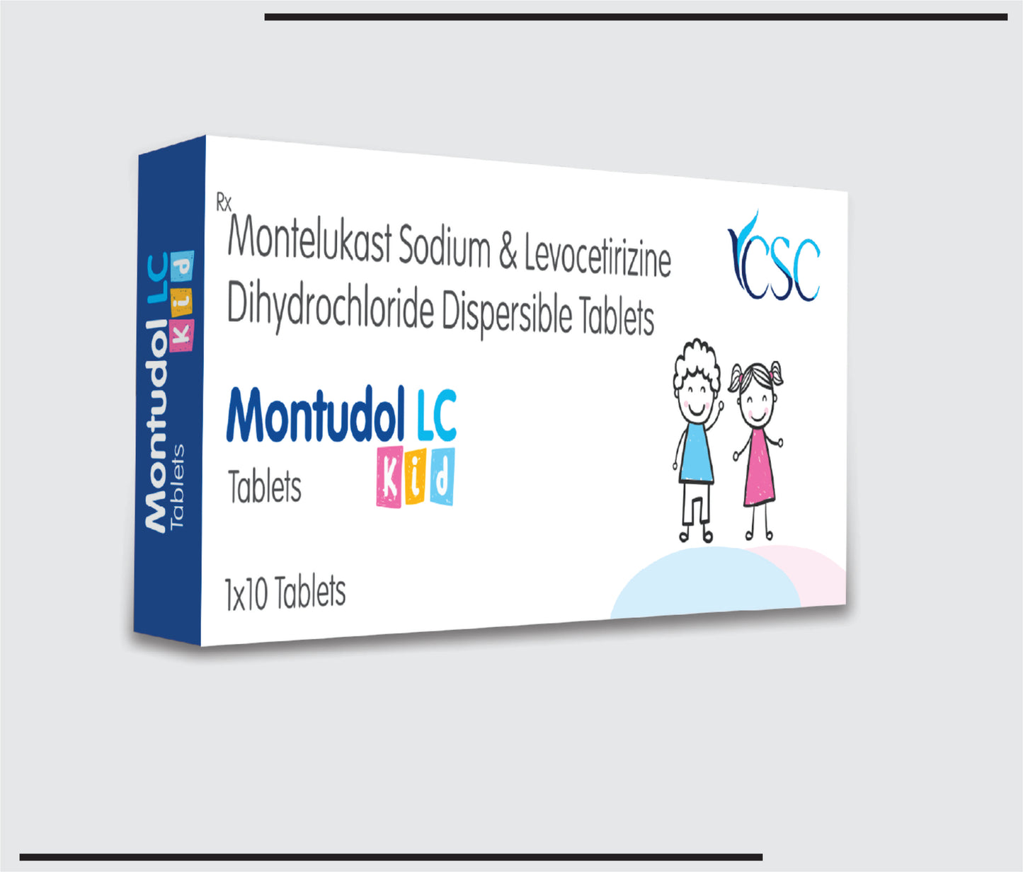 Montudol LC Kid (10x1x10 )Levocetirizine 2.5mg + Montelukast 4mg  by CSC