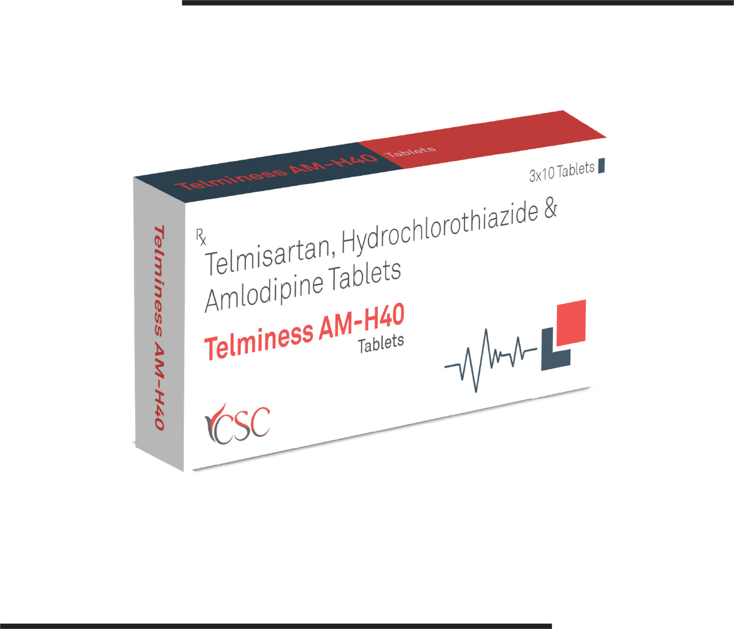 Telminess AM-H40 (10X3X10 )Telmisartan 40mg + Hydrochlorthiazide 12.5mg + Amlodinoine 5mg  by CSC