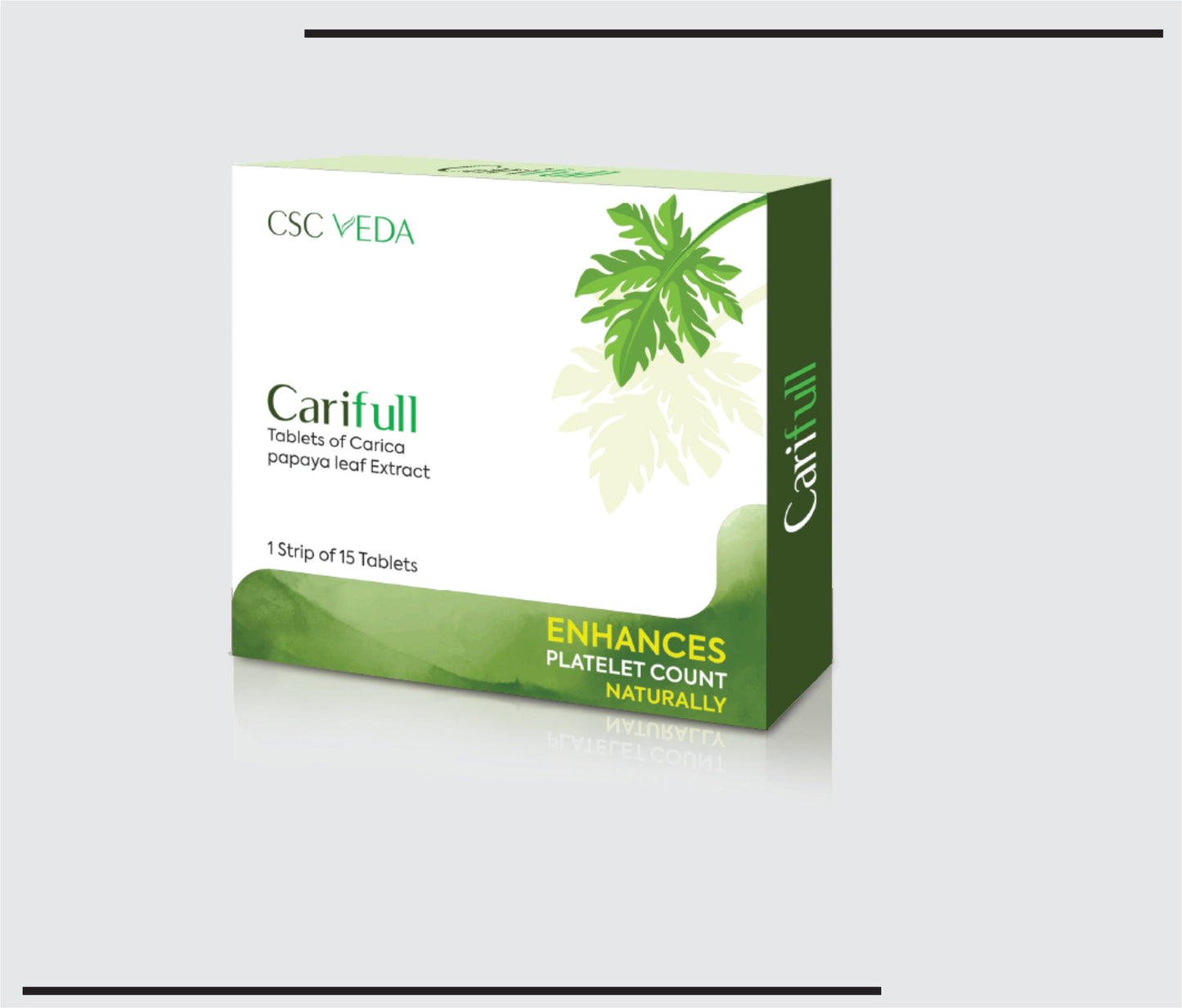 Carifull Tablet (1X15) Carica papaya yaprağı özütü, CSC tarafından