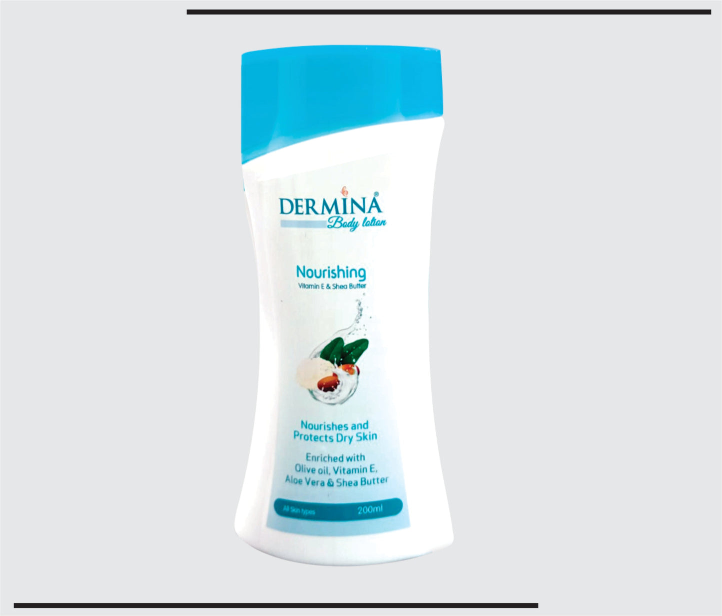 Dermina Body Lotion  (200ml ) Olive Oil,Vitamin E, Aloe Vera & Shea Butter by CSC