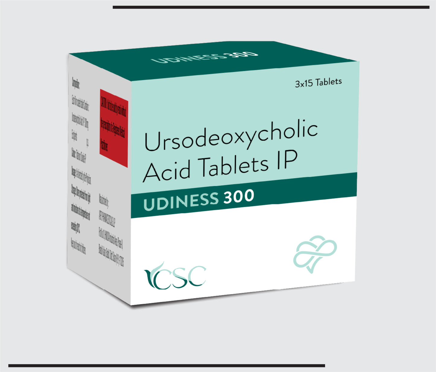 Udiness-300 (5x3x15 )Ursodeoxycholic acid 300mg by CSC