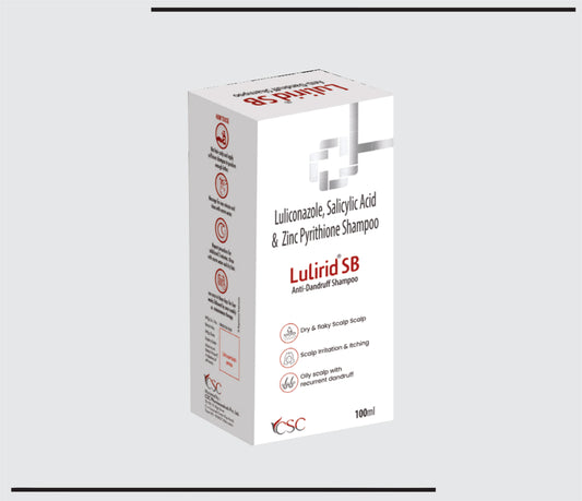 Lulirid SB Shampoo Sachet  (7ml )Luliconazole +Salycylic Acid+Zinc Pyrithione Shampoo by CSC