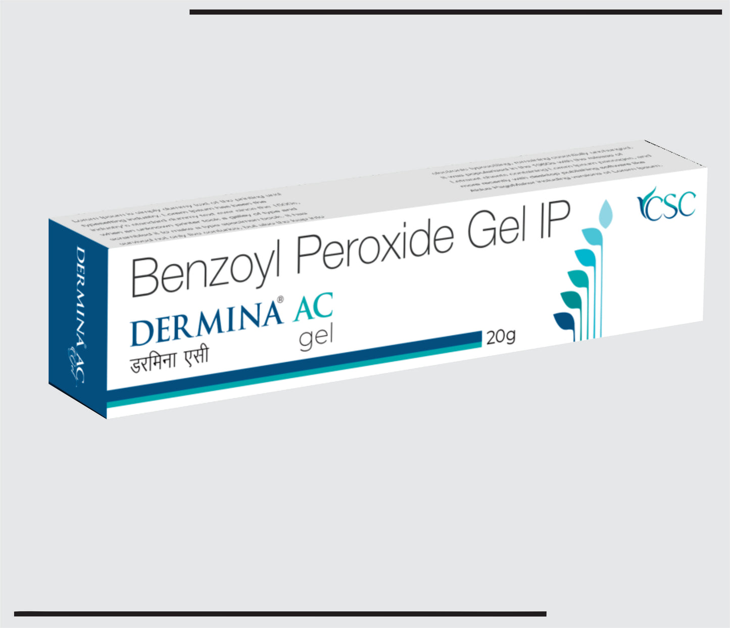 Dermina  AC Gel (20gm )Hydrous Benzoyl Peroxide IP equivalent to Anhydrous Benzoyl Peroxide 2.5% In ab Aqueous Gel base with Glycerol and Acrylates Co-Polymer   by CSC