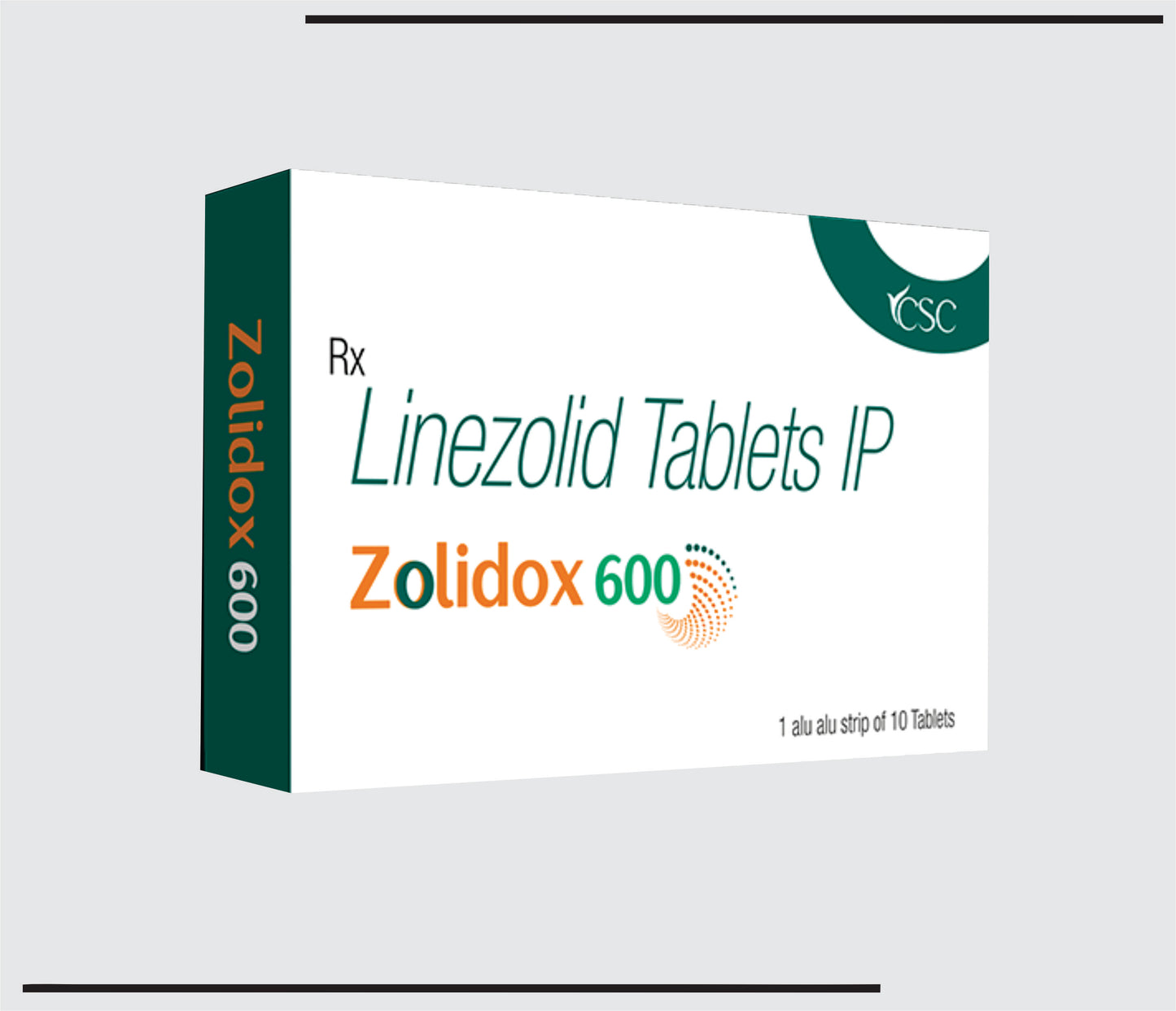 Zolidox -600 (10x1x10 )Linezolid 600 by CSC