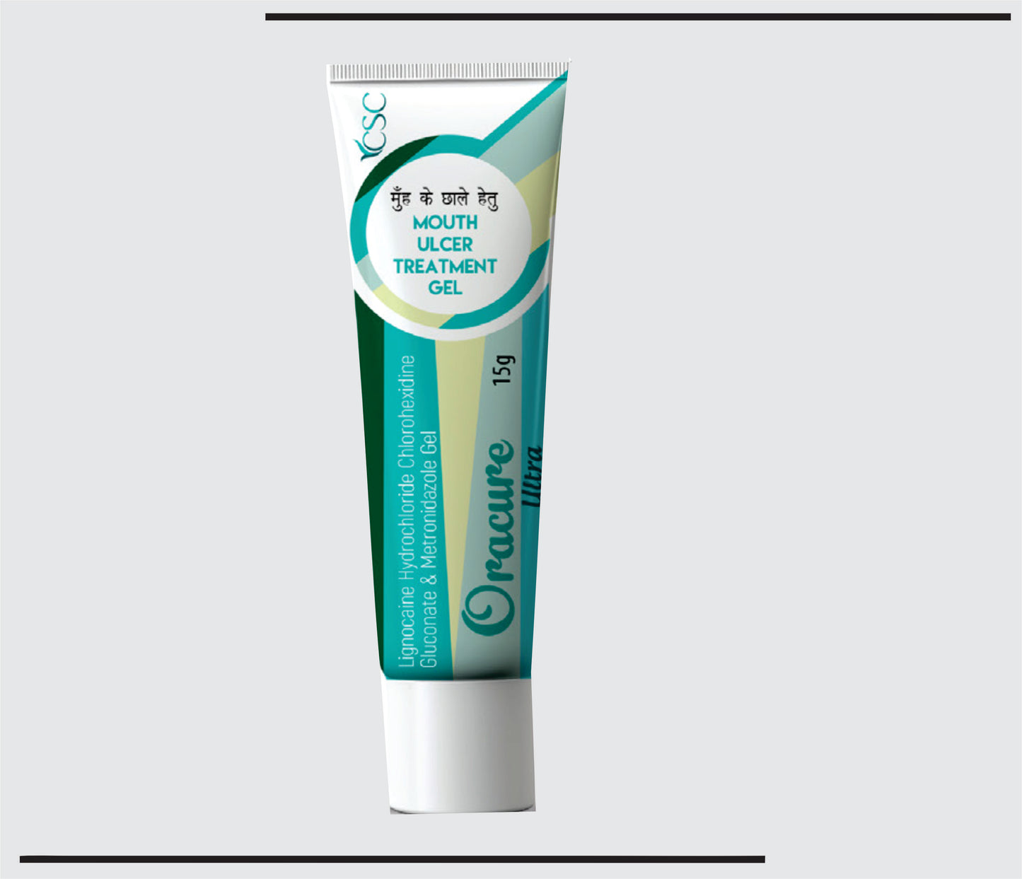 Oracure Ultra Gel  ( Pan Flavour ) (15 gm  )Chlorhexidine Gluconate Solution IP 1.0% + Lignocaine HCl-2.0% w/w+Metronidazole IP 1.0% w/w+ Gel Base  by CSC