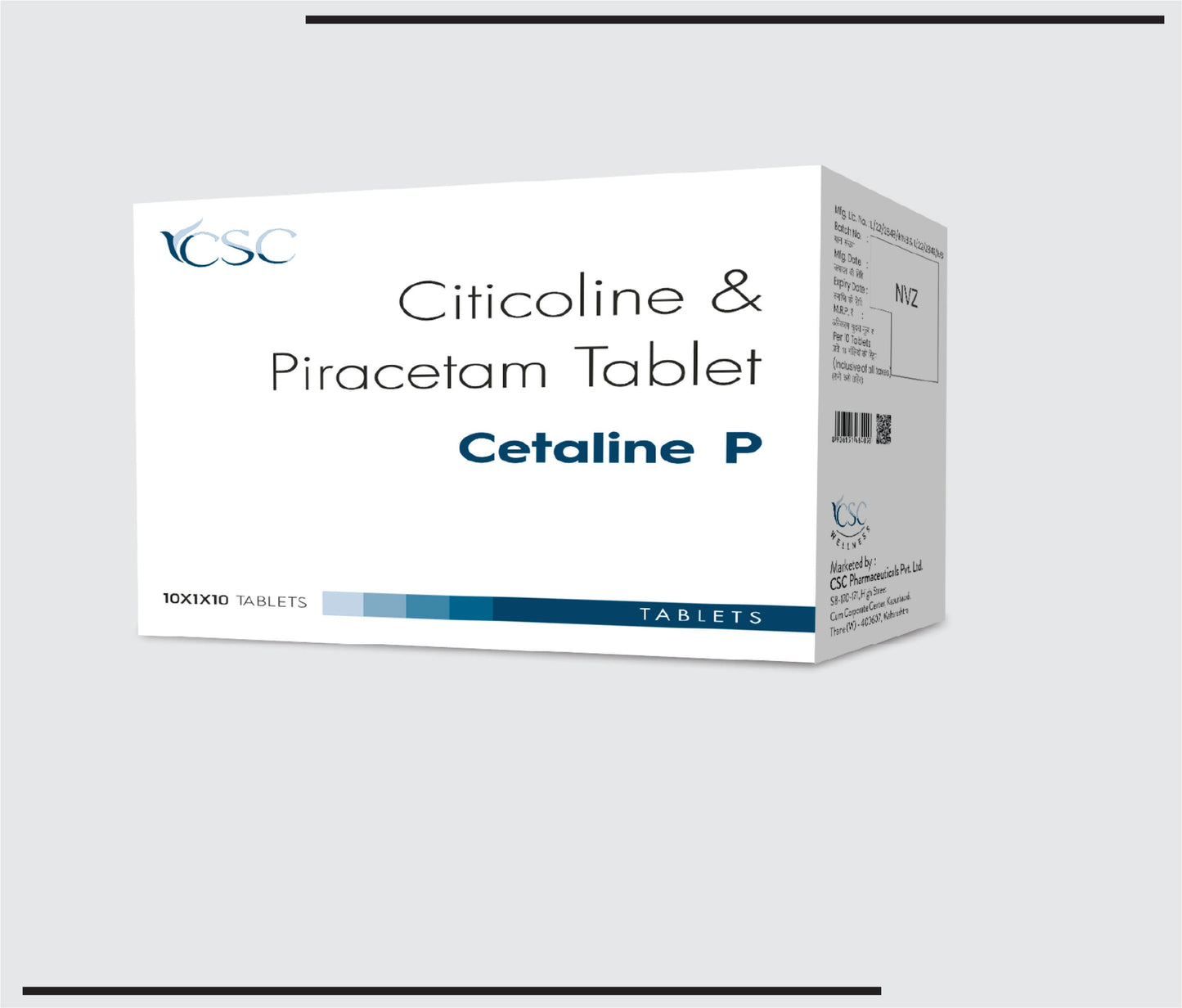Cetaline P (10x1x10) Sitikolin Sodyum 500mg+Pirasetam 800 mg, CSC üretimi
