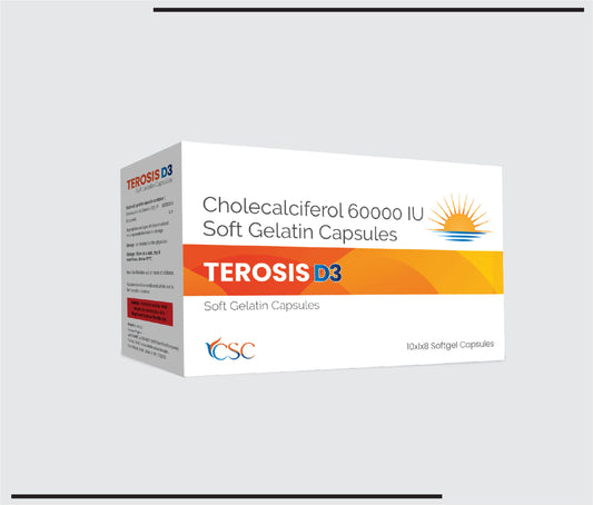 Terosis D3 (10x1x8) كوليكالسيفيرول 60000 وحدة دولية من CSC