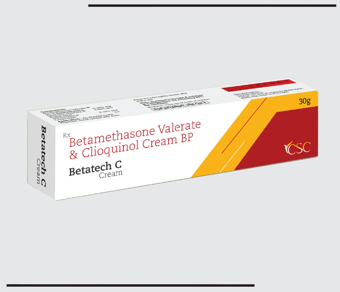 Betatech  C  (30 gm  )Betamethasone valerate IP eq.to Betamethasone 0.10%+Clioquinol IP 3.00% by CSC