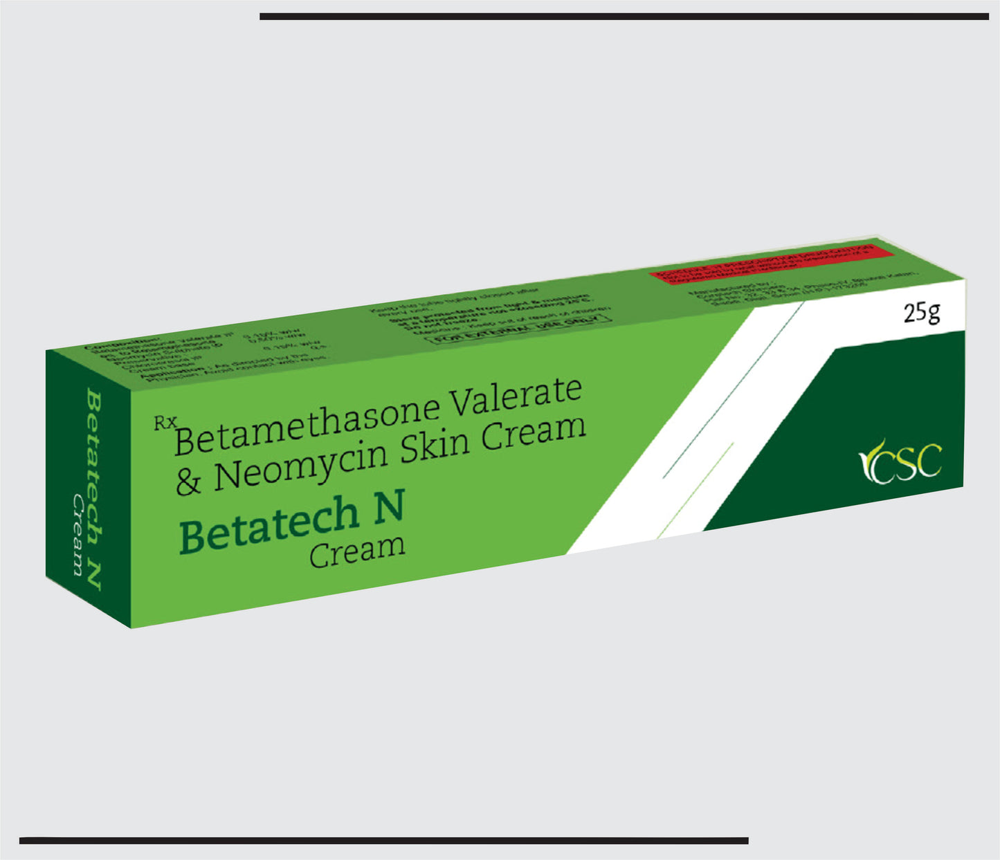 Betatech N  (25 gm  )Betamethasone valerate IP eq.to Betamethasone 0.10%+Neomycin Sulphate 0.50% by CSC