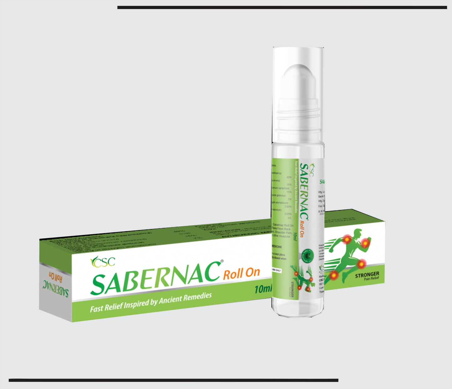 Sabernac Roll On (10 ml )Fast PaIn Relief  by CSC