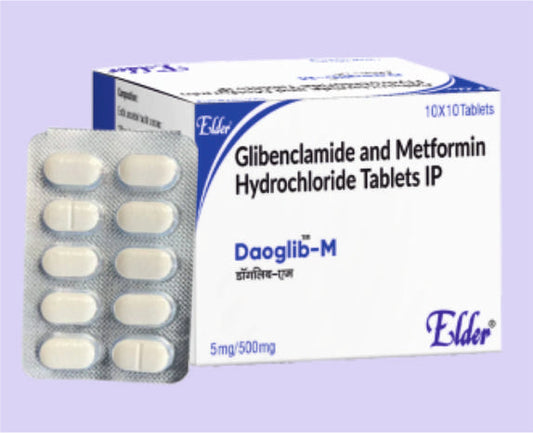 DAOGLIB M TAB (5/500 MG) 10'LU (Glibenklamid 5mg, Metformin 500mg) - Elder
