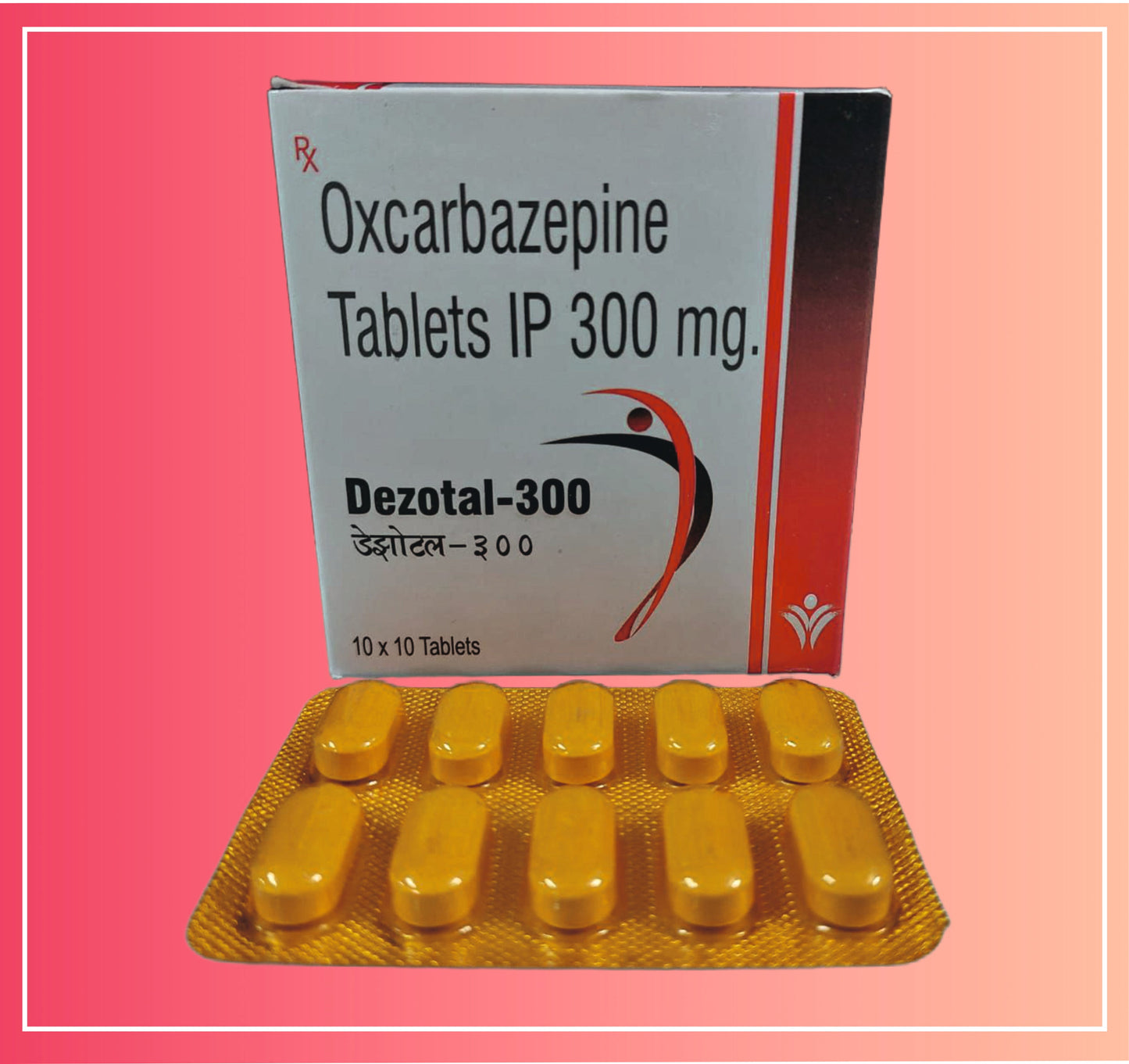 Oxcarbazepine 300  {Rate of 10 Tab} by Dellwich