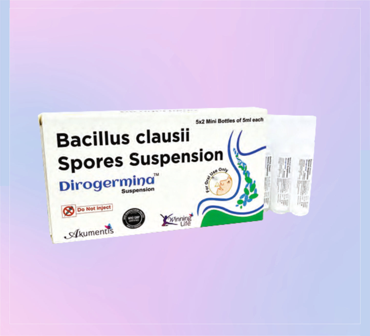 Dirogermina 10x5 مل بكتيريا العصوية 2 مليار جرثومة من أكومنتيس