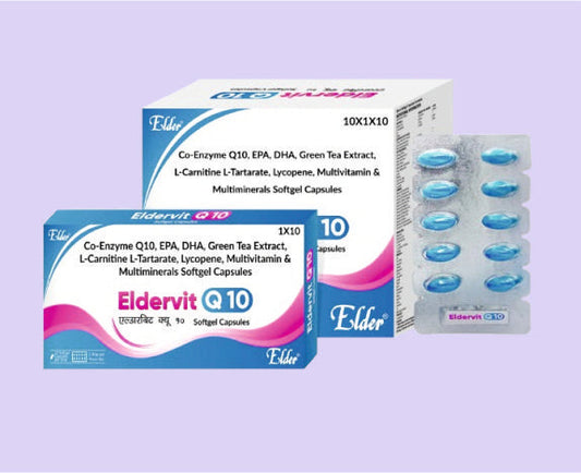 ELDERVIT Q10 YUMUŞAK KAPSÜL 10 ADET (Likopen, Metilkobalamin Q10, Omega 3, D3 Vitamini, Multivitamin, Mineraller) - Elder