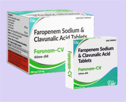 FARONAM CV TABLET (200+125MG) 6'LI ( Faropenem 200mg, Klavulanik Asit 125mg ) Elder