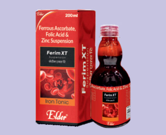 FERIC XT SYP 200ML (Demir Askorbat, elementer demir eşdeğeri 100mg ve Folik Asit 1.5mg içerir) Elder üretimi