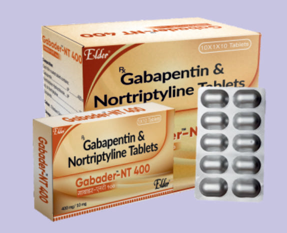 GABADER NT 400 TABLET (400/10 MG) 10'LU (Gabapentin 400mg, Nortriptyline 10mg) by Elder