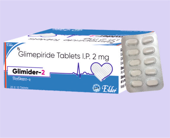 GLIMIDER 2 TAB 10'S ( Glimepiride 2mg ) by Elder