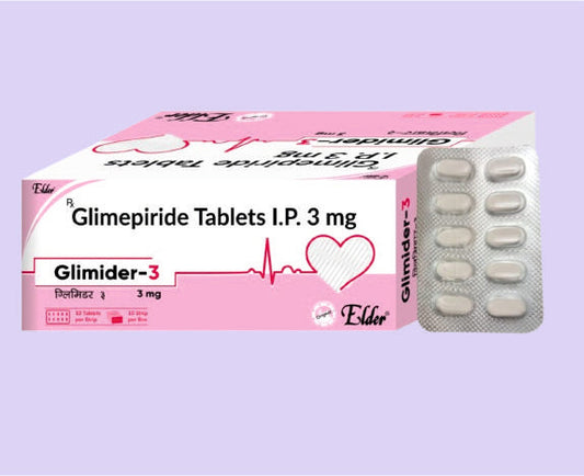 GLIMIDER 3 TABLET 10'LU (Glimipride 3 MG) - Elder