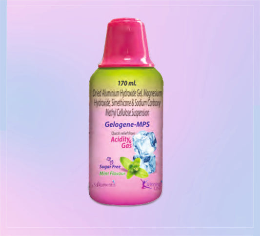 Gelogene-Mps Süspansiyon 170Ml 1X170ML Alüminyum Hidroksit 250 Mg + Magnezyum Hidroksit 250 Mg + Simetikon 50 Mg + Sodyum Karboksimetil Selüloz 5 Mg   Akumentis tarafından