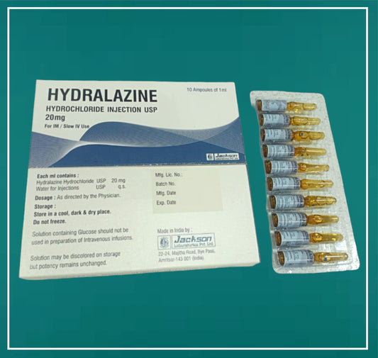 HYDRALAZINE ENJ 20MG U.S.P 1 ML Jackson