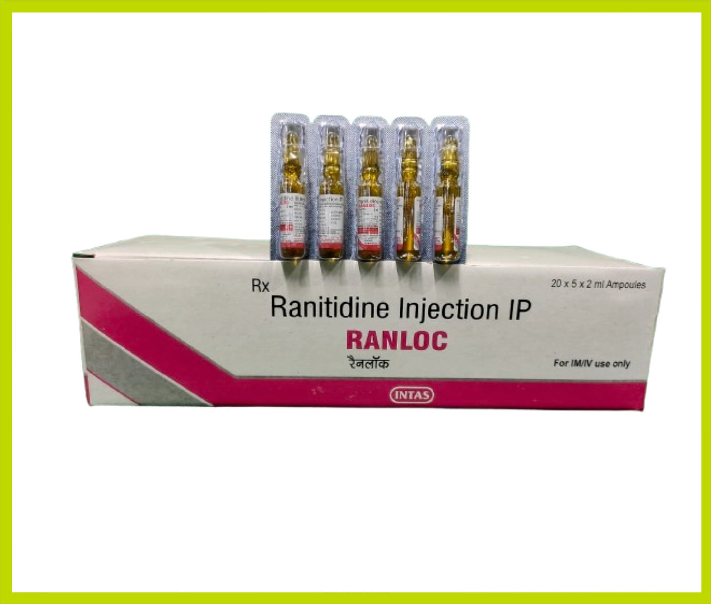RANLOC ENJ. 2ML AMP (Ranitidin 25 mg) by Intas