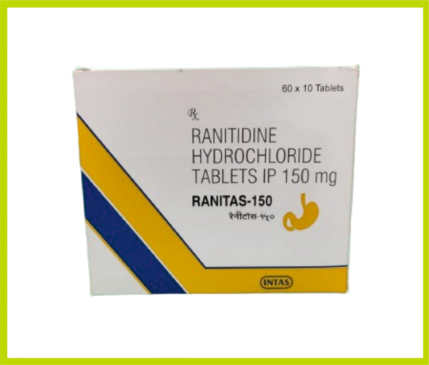 RANITAS 150 10 TAB (Ranitidine 150 mg) by Intas