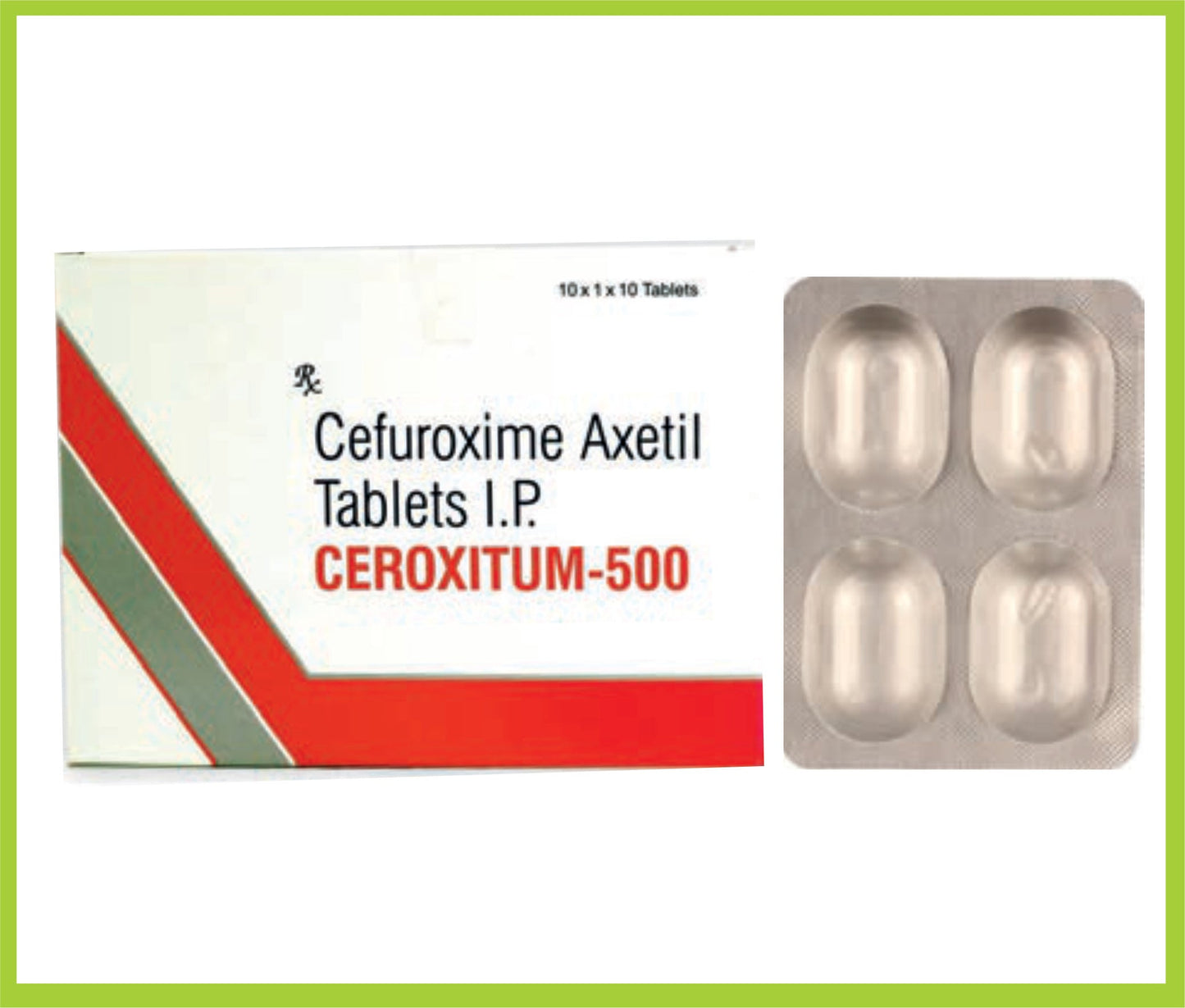 CEROXITUM-500 4 TAB (Cefuroxime Axetil 500 mg) by Intas