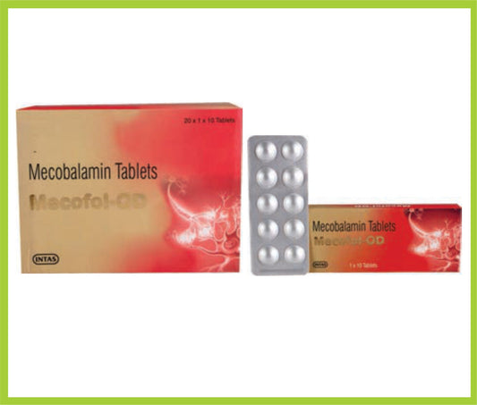 MECOFOL-OD 10  TAB (Mecobalamin 1500 mcg) by Intas